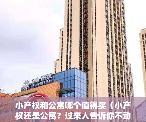 小产权和公寓哪个值得买（小产权还是公寓？过来人告诉你不动产投资思路别搞错）