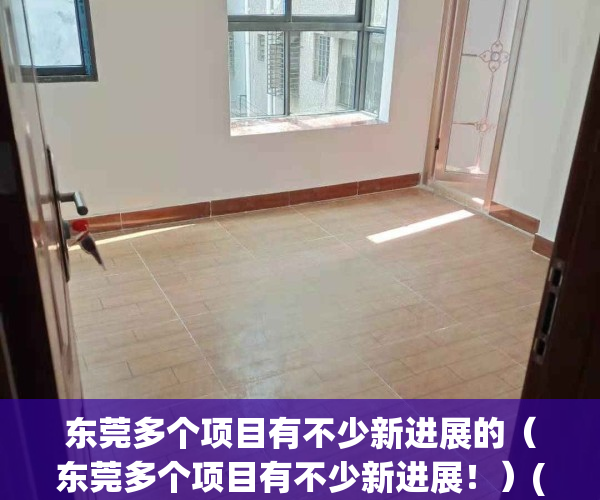 东莞多个项目有不少新进展的（东莞多个项目有不少新进展！）(东莞最新项目)