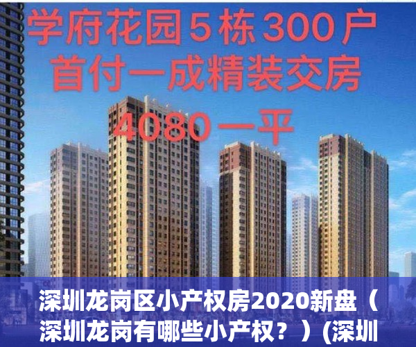 深圳龙岗区小产权房2020新盘（深圳龙岗有哪些小产权？）(深圳龙岗区小产权房子多少钱一平米)