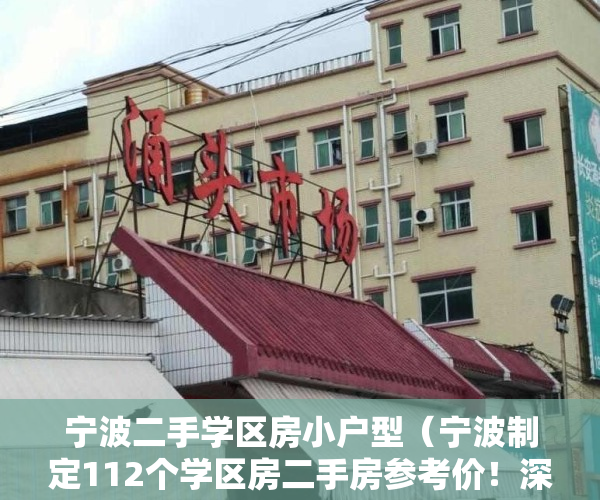 宁波二手学区房小户型（宁波制定112个学区房二手房参考价！深圳龙华禁止中介代理销售“小产权房”！）