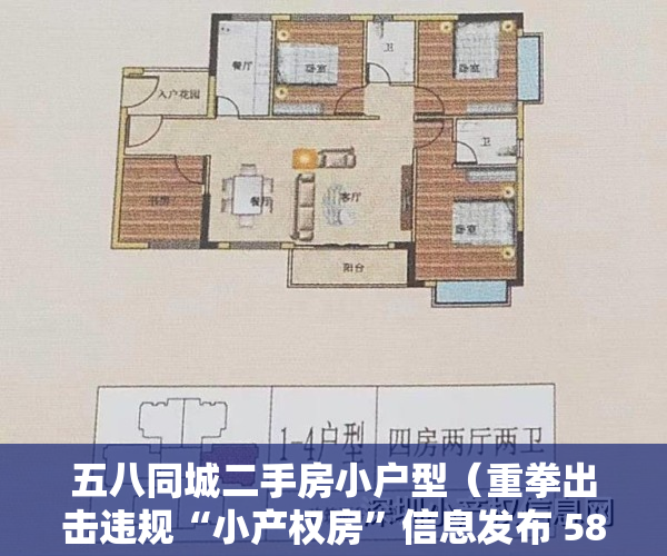 五八同城二手房小户型（重拳出击违规“小产权房”信息发布 58同城等21家中介被查）