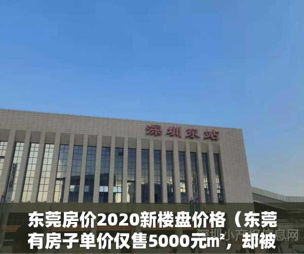 东莞房价2020新楼盘价格（东莞有房子单价仅售5000元㎡，却被相关部门查封！因为）