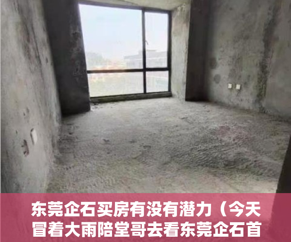 东莞企石买房有没有潜力（今天冒着大雨陪堂哥去看东莞企石首付5万房子两房才总价20来万）