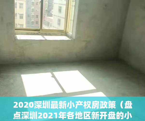 2020深圳最新小产权房政策（盘点深圳2021年各地区新开盘的小产权房！）(2021年深圳小产权房政策解读)