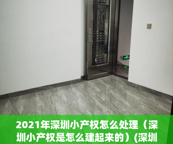 2021年深圳小产权怎么处理（深圳小产权是怎么建起来的）(深圳小产权的政策)