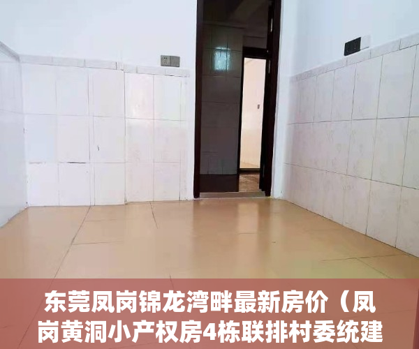 东莞凤岗锦龙湾畔最新房价（凤岗黄洞小产权房4栋联排村委统建楼《锦龙二期》首付5成 分期3年  三房两厅698万起   毛胚交房  手续齐全 深莞0距离）