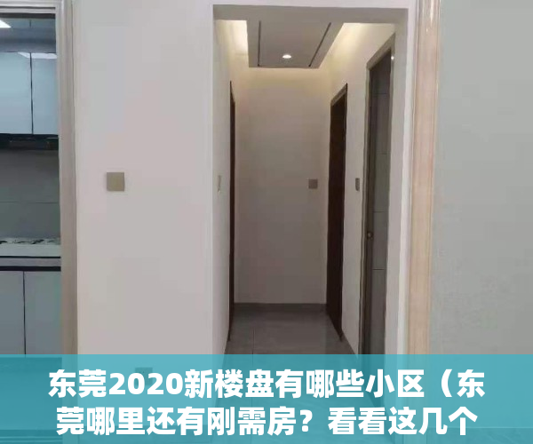 东莞2020新楼盘有哪些小区（东莞哪里还有刚需房？看看这几个热盘吧  幸福里有好房）