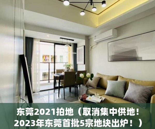 东莞2021拍地（取消集中供地！2023年东莞首批5宗地块出炉！）(2021东莞地块招拍)