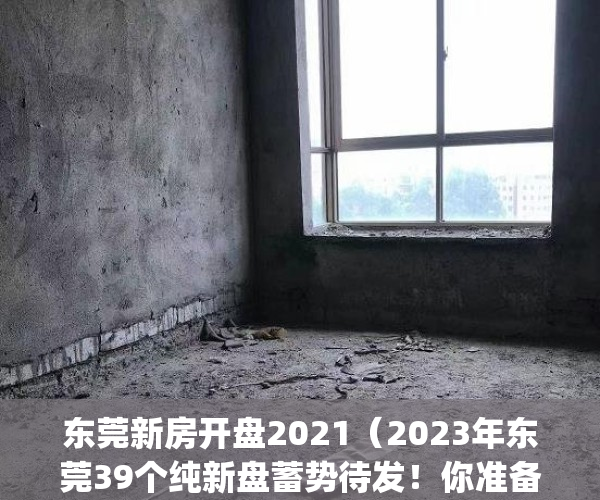 东莞新房开盘2021（2023年东莞39个纯新盘蓄势待发！你准备好了吗？）(东莞新房源楼盘)