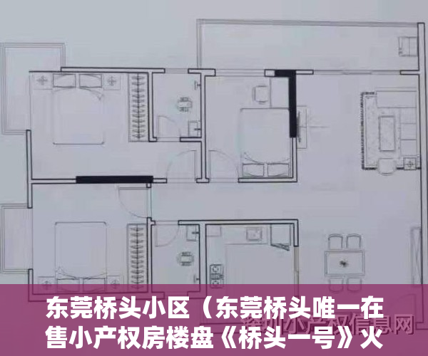 东莞桥头小区（东莞桥头唯一在售小产权房楼盘《桥头一号》火爆出售，洋房户型采光好 永久性产权宅基地 户户大阳台和飘窗 楼下停车场，宜居的楼盘）