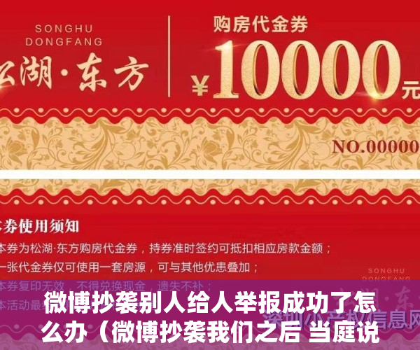微博抄袭别人给人举报成功了怎么办（微博抄袭我们之后 当庭说谎就算了 还想让我们闭嘴）