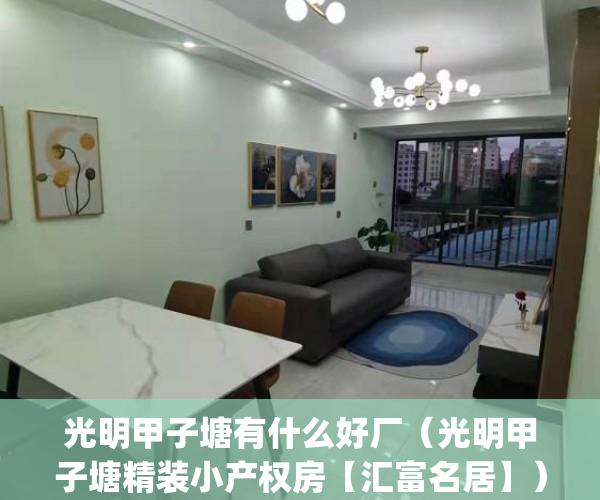 光明甲子塘有什么好厂（光明甲子塘精装小产权房【汇富名居】）(深圳光明甲子塘)