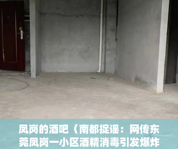 凤岗的酒吧（南都捉谣：网传东莞凤岗一小区酒精消毒引发爆炸，假的）(凤岗super star酒吧)