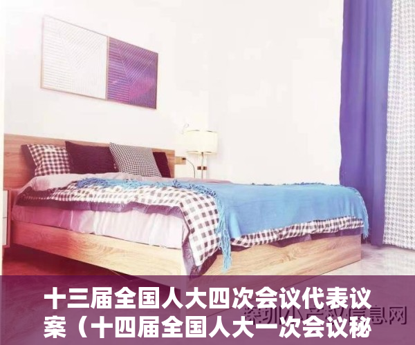 十三届全国人大四次会议代表议案（十四届全国人大一次会议秘书处关于代表提出议案处理意见的报告）