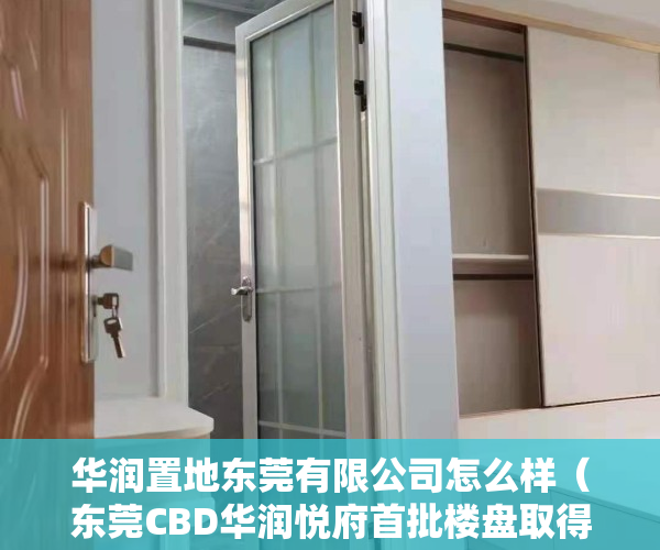 华润置地东莞有限公司怎么样（东莞CBD华润悦府首批楼盘取得预售许可证 单价最高63850元平）