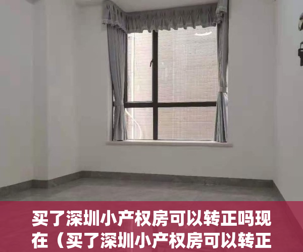 买了深圳小产权房可以转正吗现在（买了深圳小产权房可以转正吗）(深圳小产权可以入深户吗)