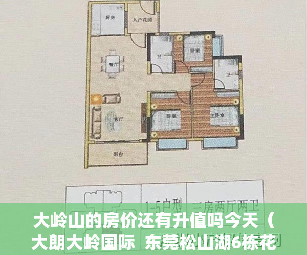 大岭山的房价还有升值吗今天（大朗大岭国际  东莞松山湖6栋花园统建楼小产权房，大朗黎贝岭6栋封闭式花园小区，有天然气，双地铁口物业，发绿本，使用率高）