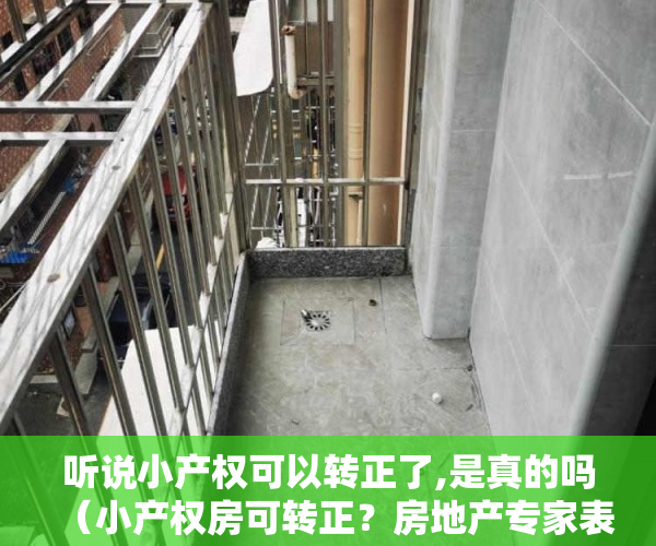 听说小产权可以转正了,是真的吗（小产权房可转正？房地产专家表示：“深圳只有历史违建”）