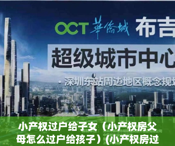 小产权过户给子女（小产权房父母怎么过户给孩子）(小产权房过户给儿子)
