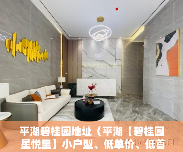 平湖碧桂园地址（平湖【碧桂园 星悦里】小户型、低单价、低首付、地理位置优越！）