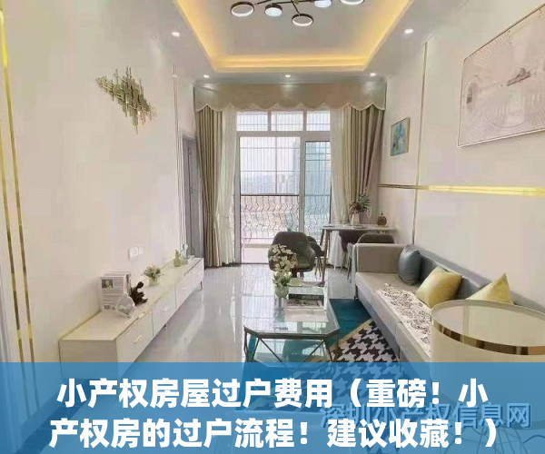 小产权房屋过户费用（重磅！小产权房的过户流程！建议收藏！）(小产权过户费怎么收)