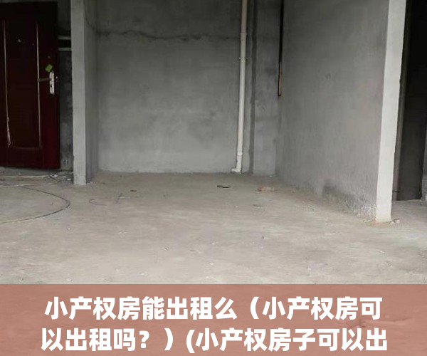 小产权房能出租么（小产权房可以出租吗？）(小产权房子可以出租吗?)