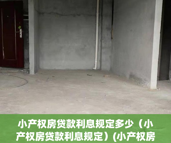 小产权房贷款利息规定多少（小产权房贷款利息规定）(小产权房贷款利率是多少)