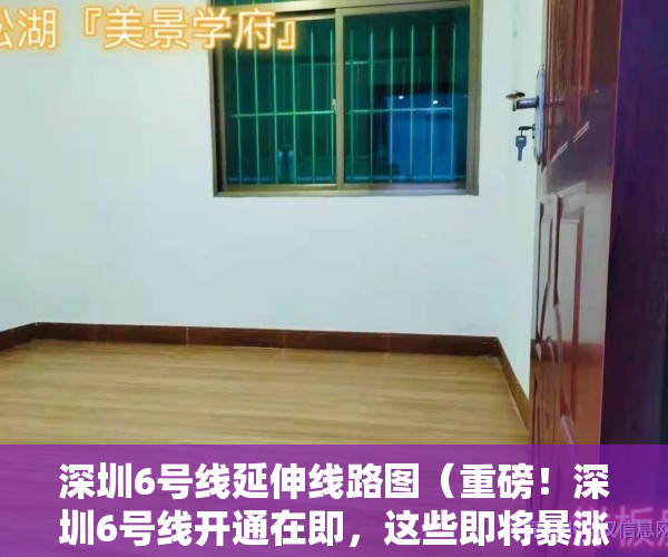 深圳6号线延伸线路图（重磅！深圳6号线开通在即，这些即将暴涨的小产权房你知道那些呢）