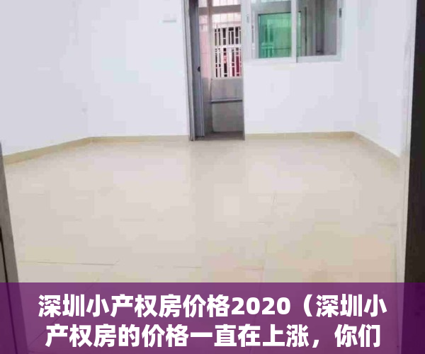 深圳小产权房价格2020（深圳小产权房的价格一直在上涨，你们还在纠结？）