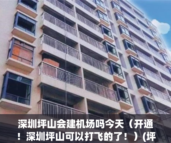 深圳坪山会建机场吗今天（开通！深圳坪山可以打飞的了！）(坪山会发展起来吗)