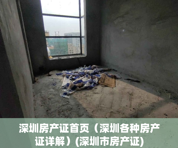 深圳房产证首页（深圳各种房产证详解）(深圳市房产证)