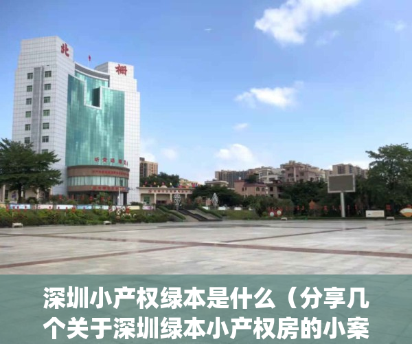深圳小产权绿本是什么（分享几个关于深圳绿本小产权房的小案例）(深圳小房产带绿本可以买吗)