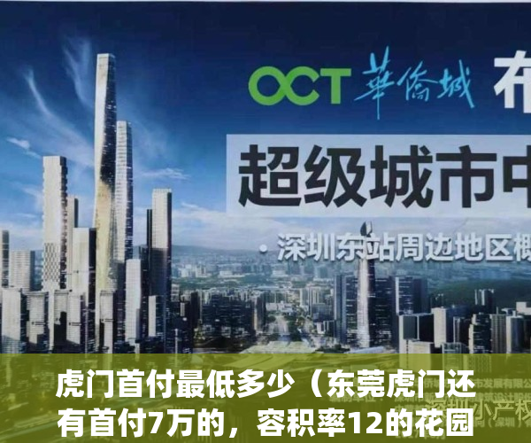 虎门首付最低多少（东莞虎门还有首付7万的，容积率12的花园小区房）(虎门最高房价多少)