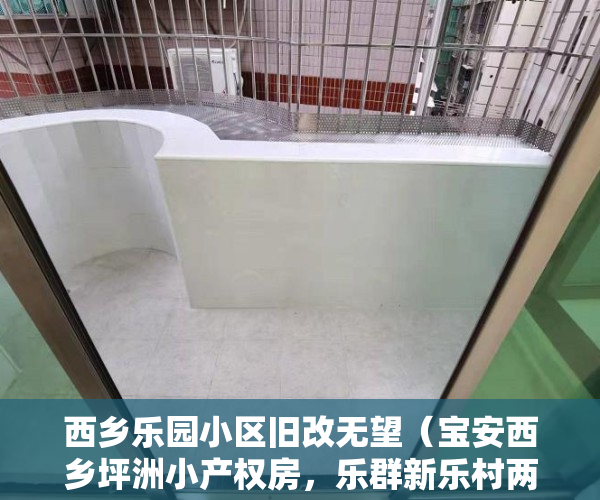 西乡乐园小区旧改无望（宝安西乡坪洲小产权房，乐群新乐村两房一厅，全新精装修，天然气入户，98万）