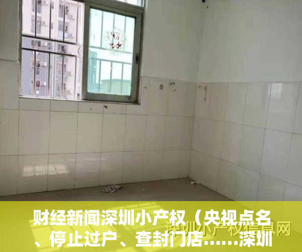 财经新闻深圳小产权（央视点名、停止过户、查封门店……深圳小产权被禁后，热钱流向何方？）