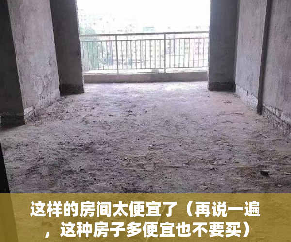 这样的房间太便宜了（再说一遍，这种房子多便宜也不要买）