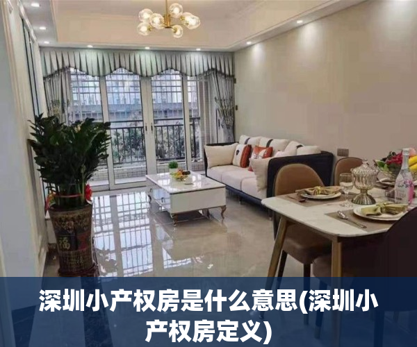 深圳小产权房是什么意思(深圳小产权房定义)