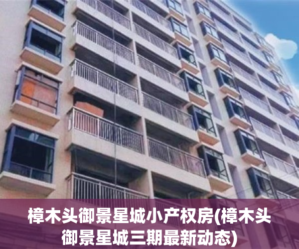 樟木头御景星城小产权房(樟木头御景星城三期最新动态)