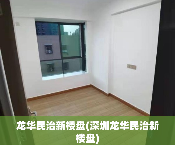 龙华民治新楼盘(深圳龙华民治新楼盘)