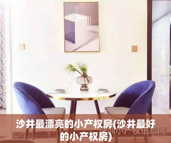 沙井最漂亮的小产权房(沙井最好的小产权房)
