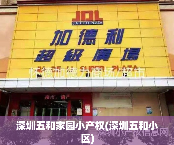 深圳五和家园小产权(深圳五和小区)