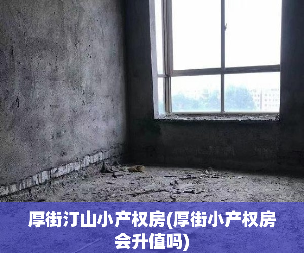 厚街汀山小产权房(厚街小产权房会升值吗)