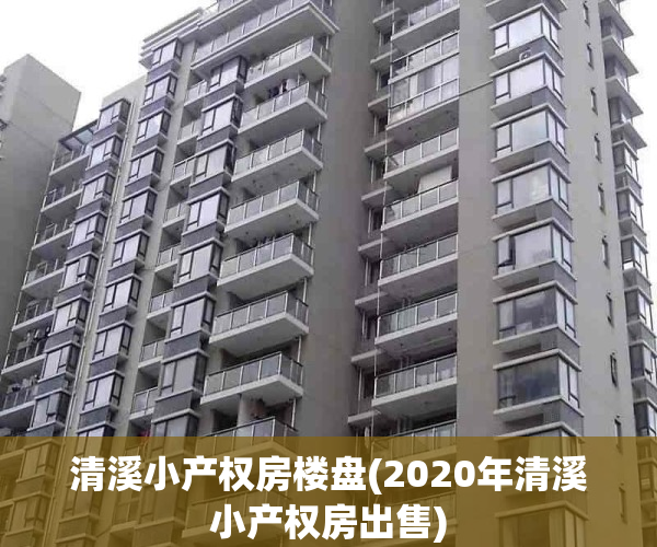 清溪小产权房楼盘(2020年清溪小产权房出售)