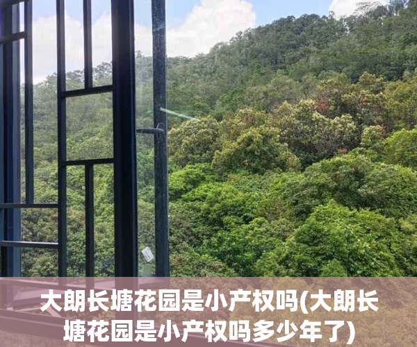 大朗长塘花园是小产权吗(大朗长塘花园是小产权吗多少年了)