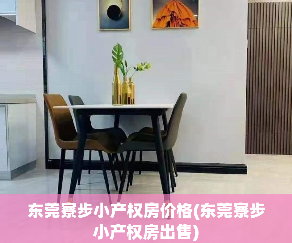 东莞寮步小产权房价格(东莞寮步小产权房出售)