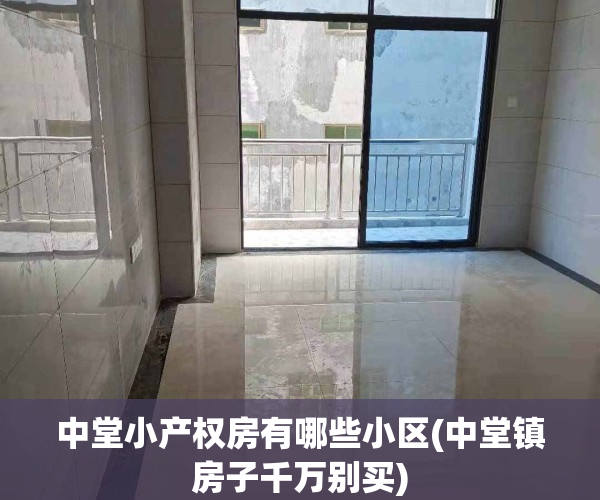 中堂小产权房有哪些小区(中堂镇房子千万别买)