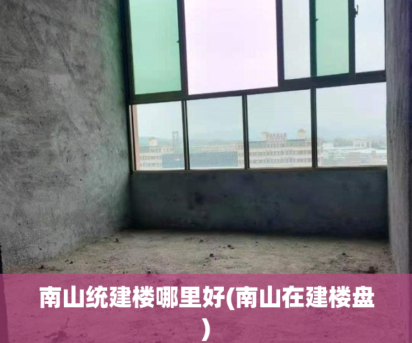 南山统建楼哪里好(南山在建楼盘)