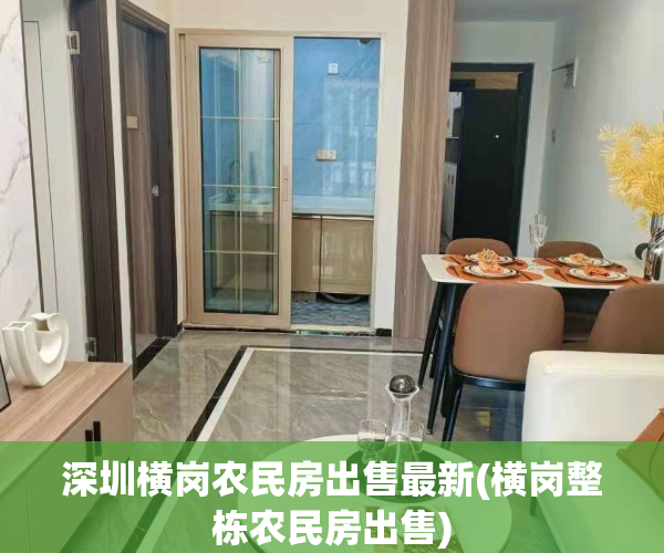 深圳横岗农民房出售最新(横岗整栋农民房出售)