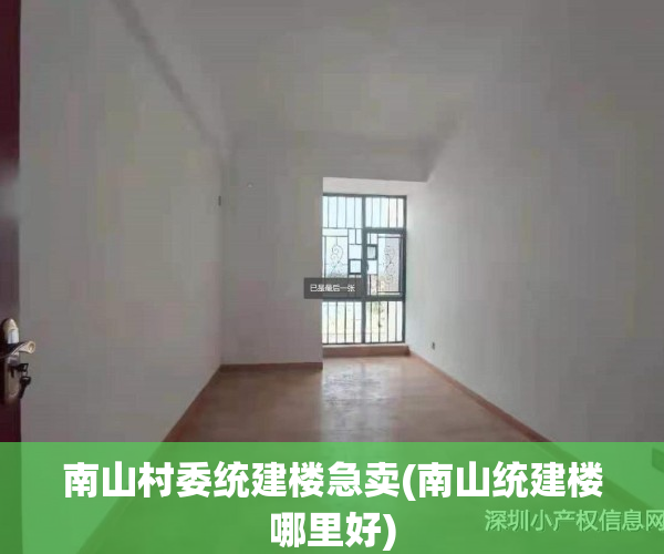 南山村委统建楼急卖(南山统建楼哪里好)