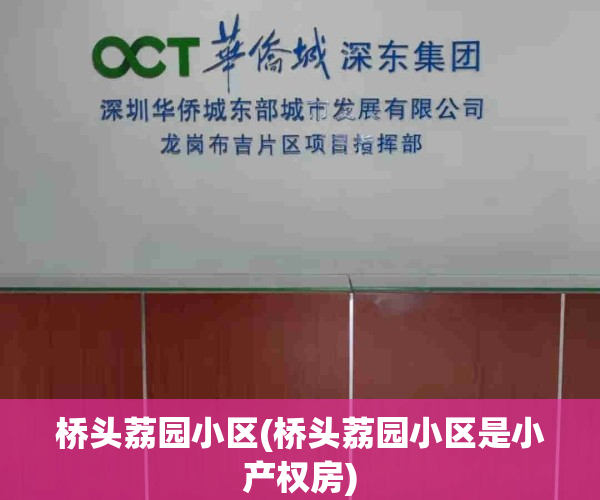桥头荔园小区(桥头荔园小区是小产权房)